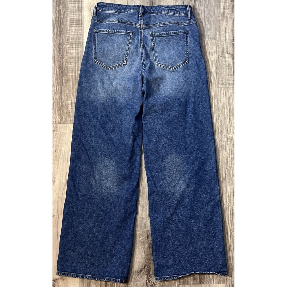 Quince Women Size 31 Bella Stretch Relaxed Straight Jeans Atlantic Blue - Picture 3 of 10